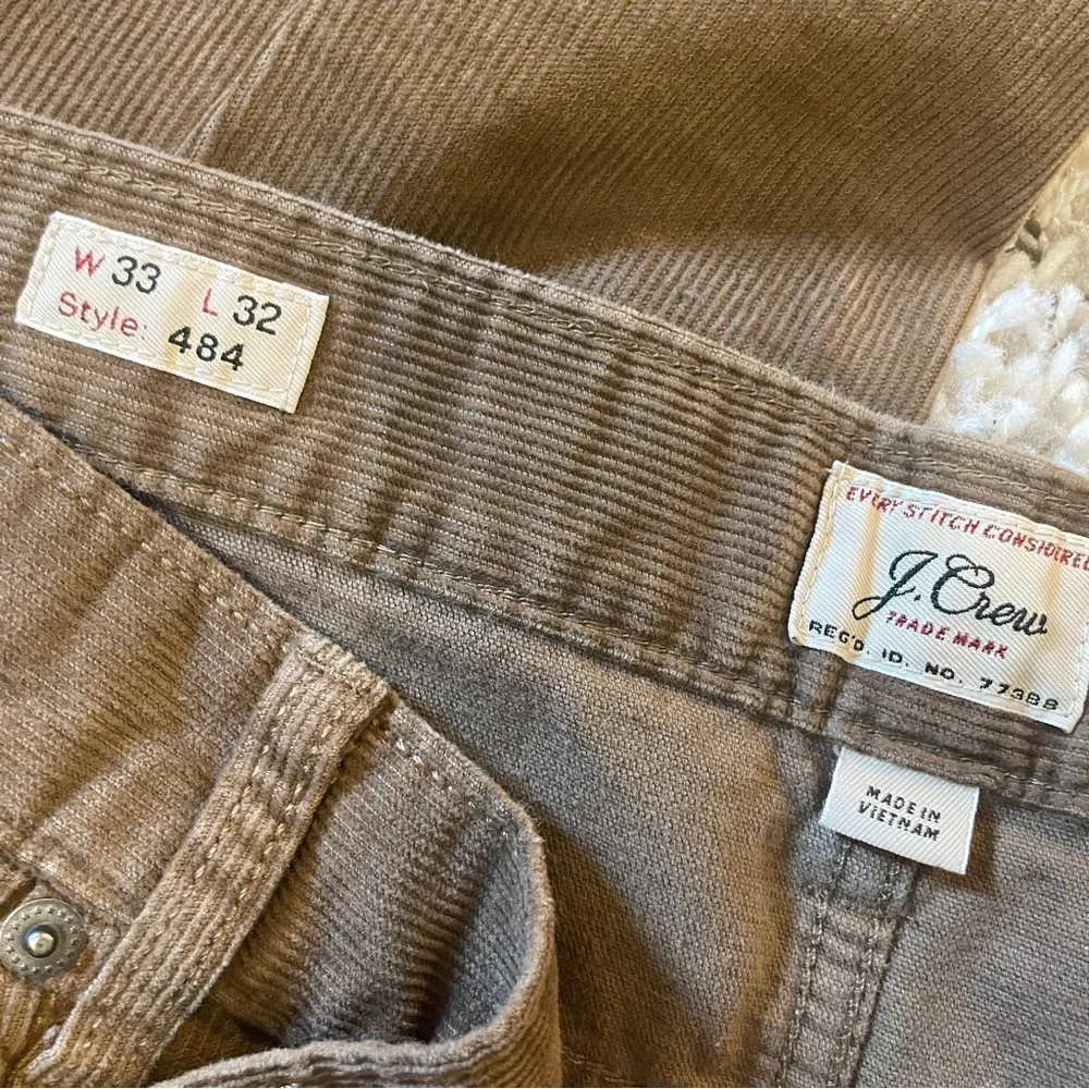 J. Crew Brown Corduroy Pants Straight Leg